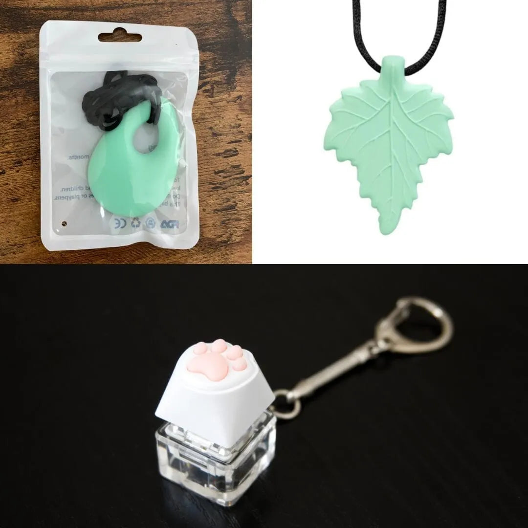 2 Light Chewer Chewelry + 1 Fidget Toy Bundle (choose your colors) Mint Green Mint Green