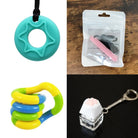 2 Chew Necklaces + 2 Fidget Toys Bundle (choose your colors)