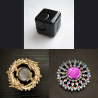 3 Beloved Fidget Spinners Bundle Black Gold Flower Mandala
