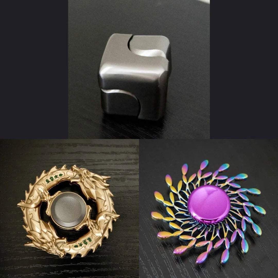 3 Beloved Fidget Spinners Bundle Silver Gold Wind