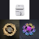 3 Beloved Fidget Spinners Bundle Metallic Silver Gold Fire
