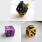 3 Fidgeting Cubes Bundle Purple Galaxy Copper Black & Yellow Multi Color