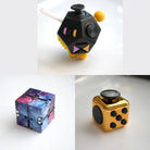 3 Fidgeting Cubes Bundle Galaxy (Weighted) Copper Black & Yellow Multi Color