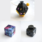 3 Fidgeting Cubes Bundle Galaxy (Weighted) All Black Black & Yellow Multi Color