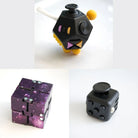 3 Fidgeting Cubes Bundle Purple (Weighted) All Black Black & Yellow Multi Color