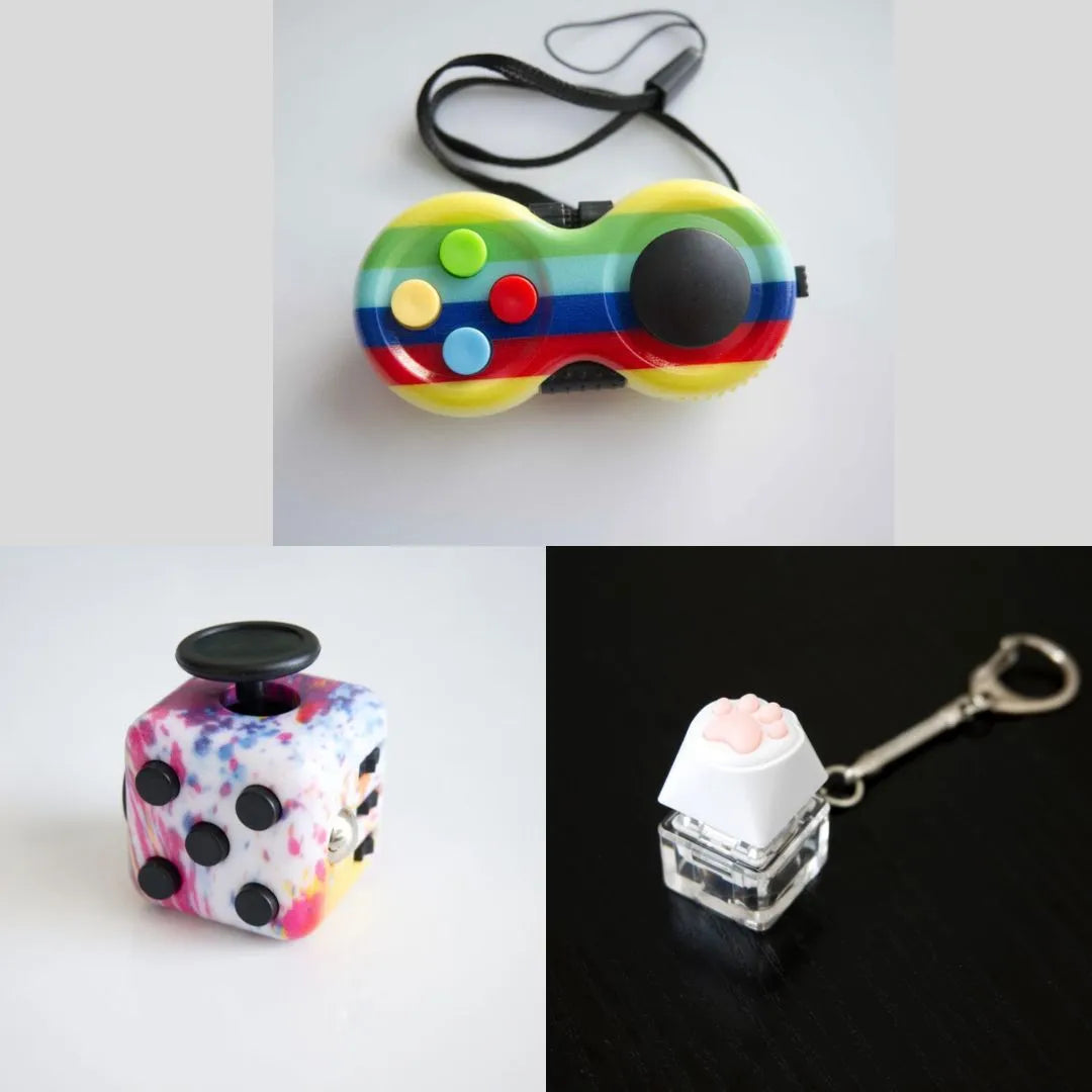 3 Bestselling Fidgets Bundle Paint Splatter Rainbow