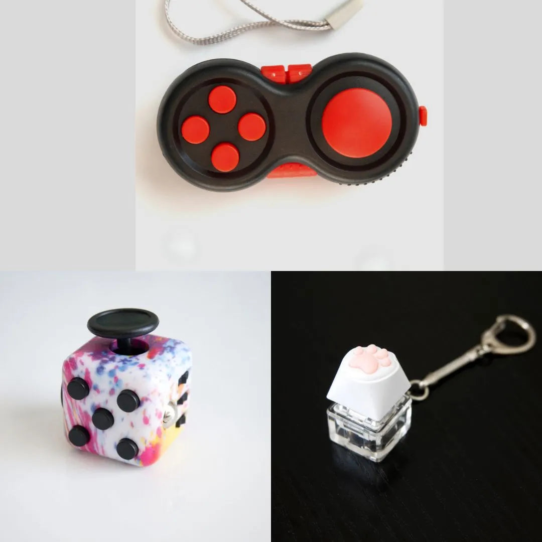 3 Bestselling Fidgets Bundle Paint Splatter Red