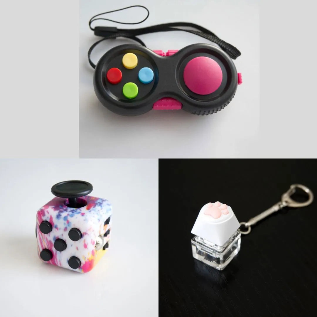 3 Bestselling Fidgets Bundle Paint Splatter Pink