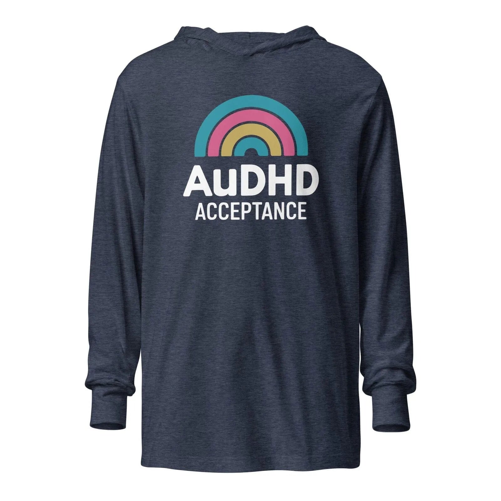 AuDHD Acceptance Hooded long-sleeve tee Heather Navy XS