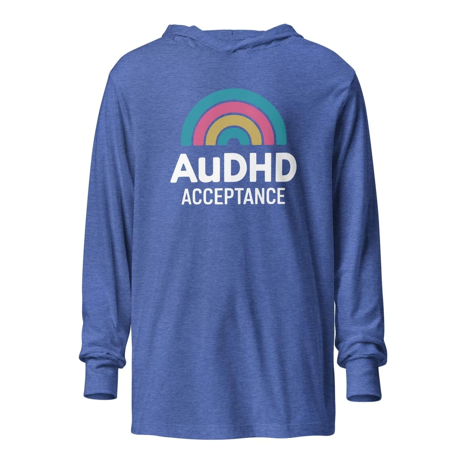 AuDHD Acceptance Hooded long-sleeve tee Heather True Royal XS