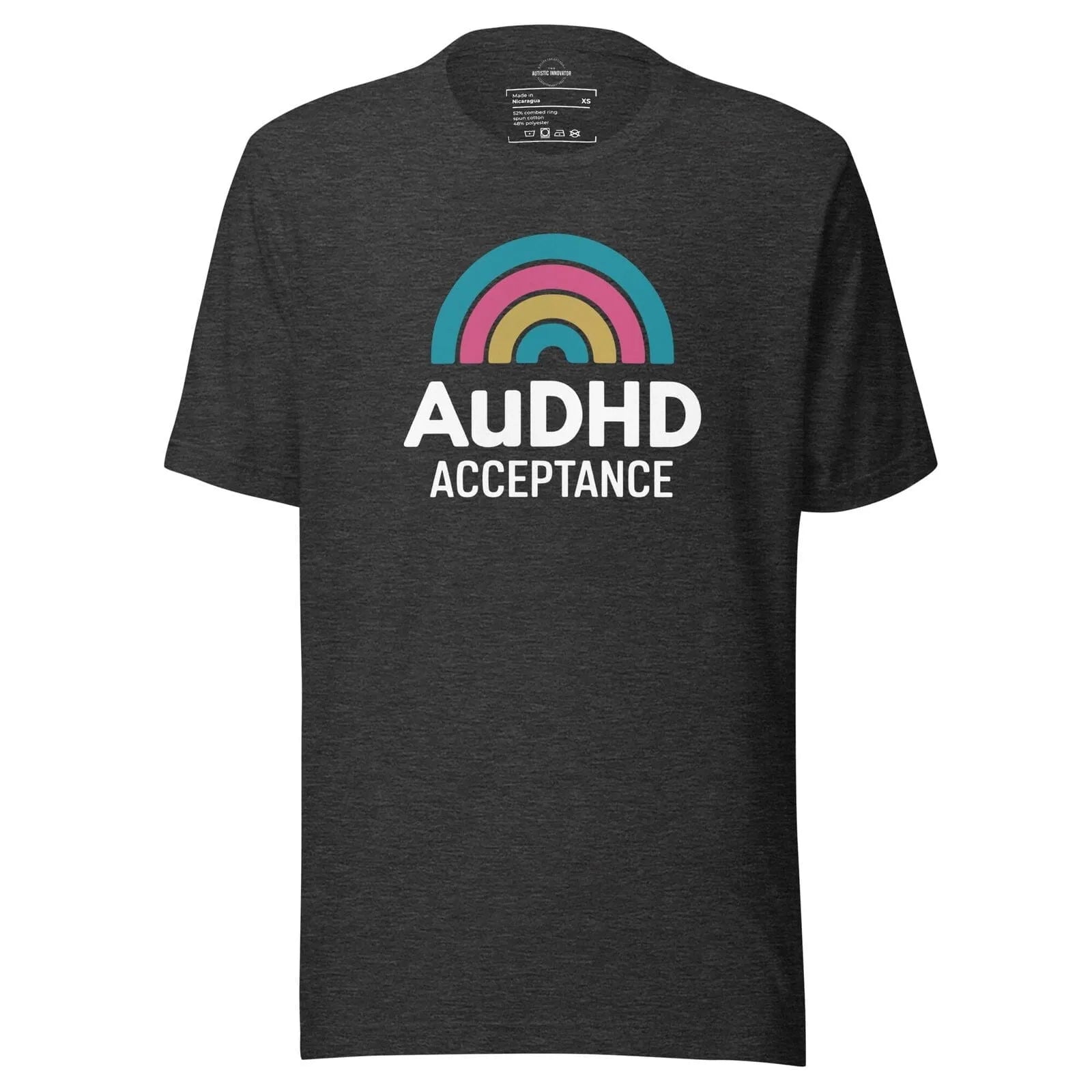 AuDHD Acceptance Unisex t-shirt Dark Grey Heather XS