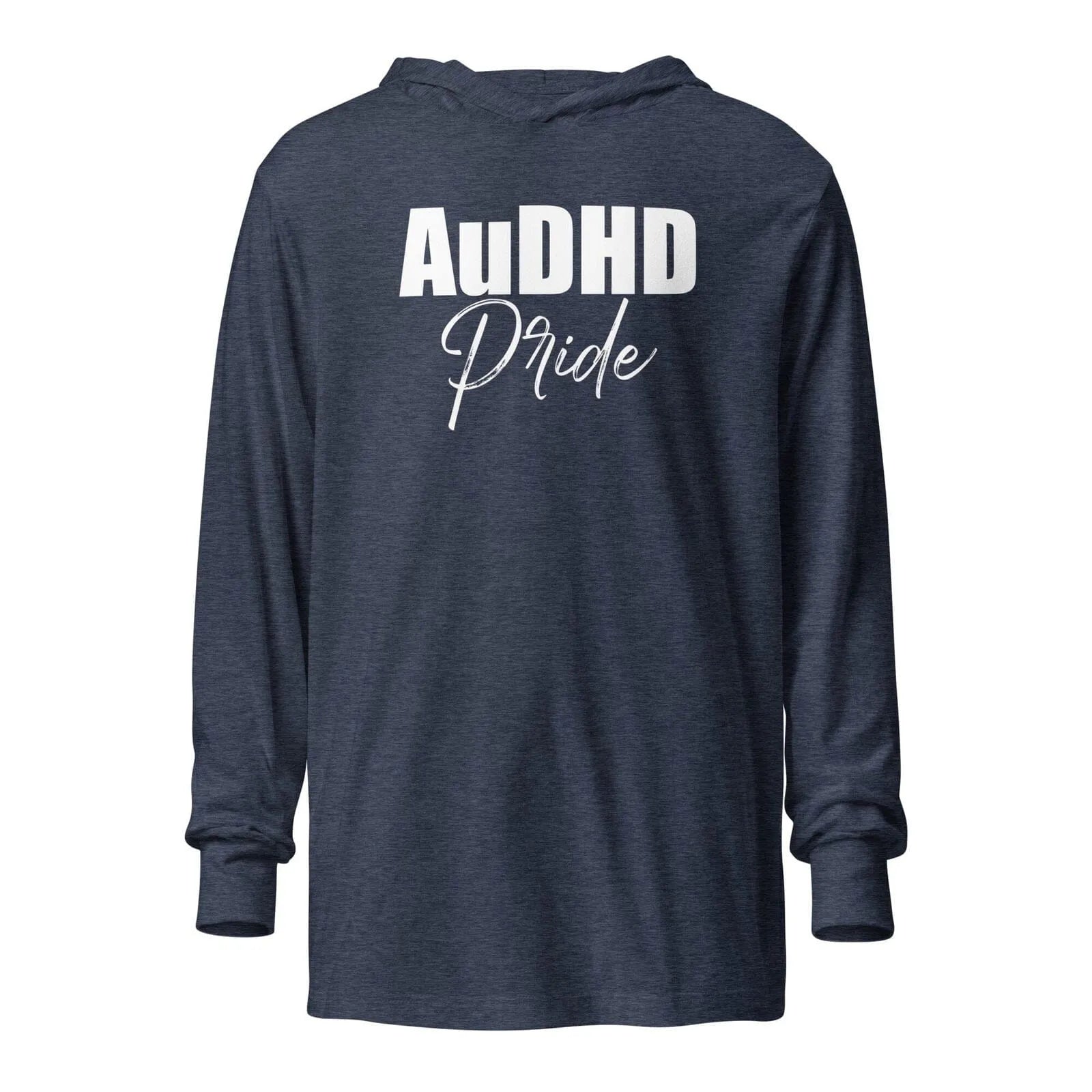 AuDHD Pride Hooded long-sleeve tee Heather Navy XS