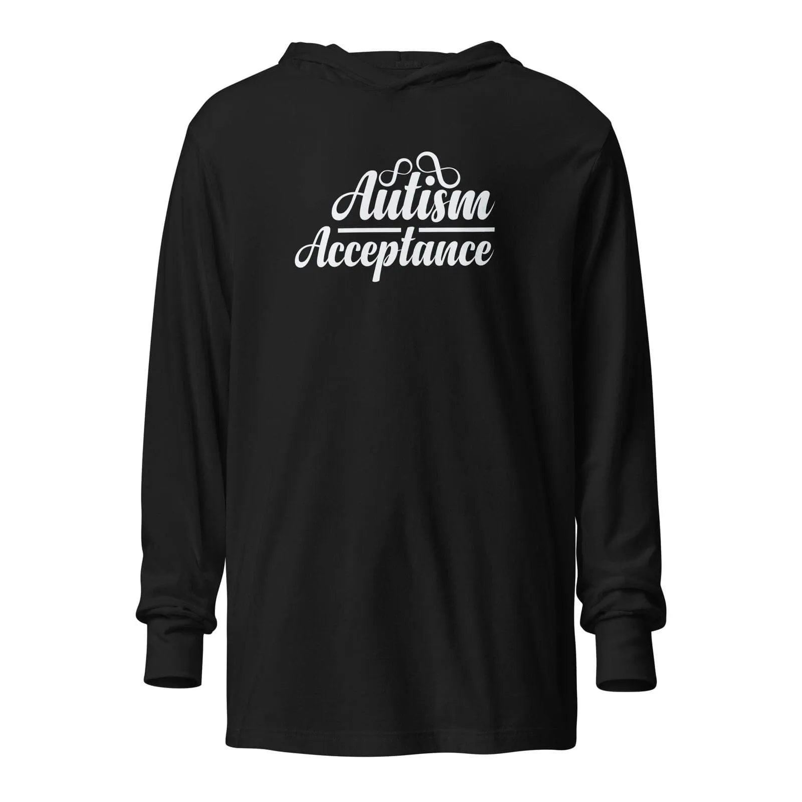 Autism Acceptance Unisex Hooded long-sleeve tee Black XS
