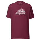 Autism Acceptance Unisex t-shirt Maroon S