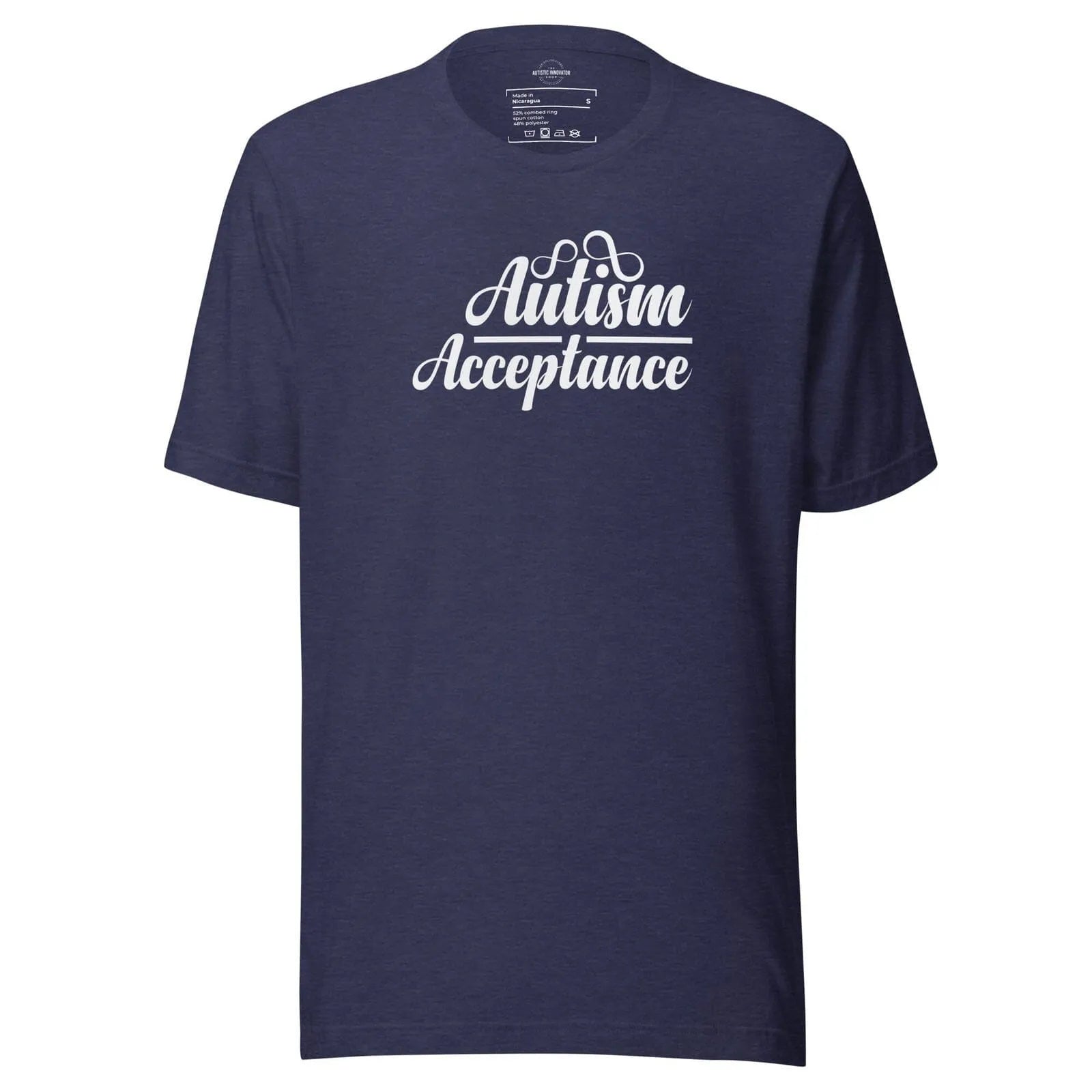 Autism Acceptance Unisex t-shirt Heather Midnight Navy S