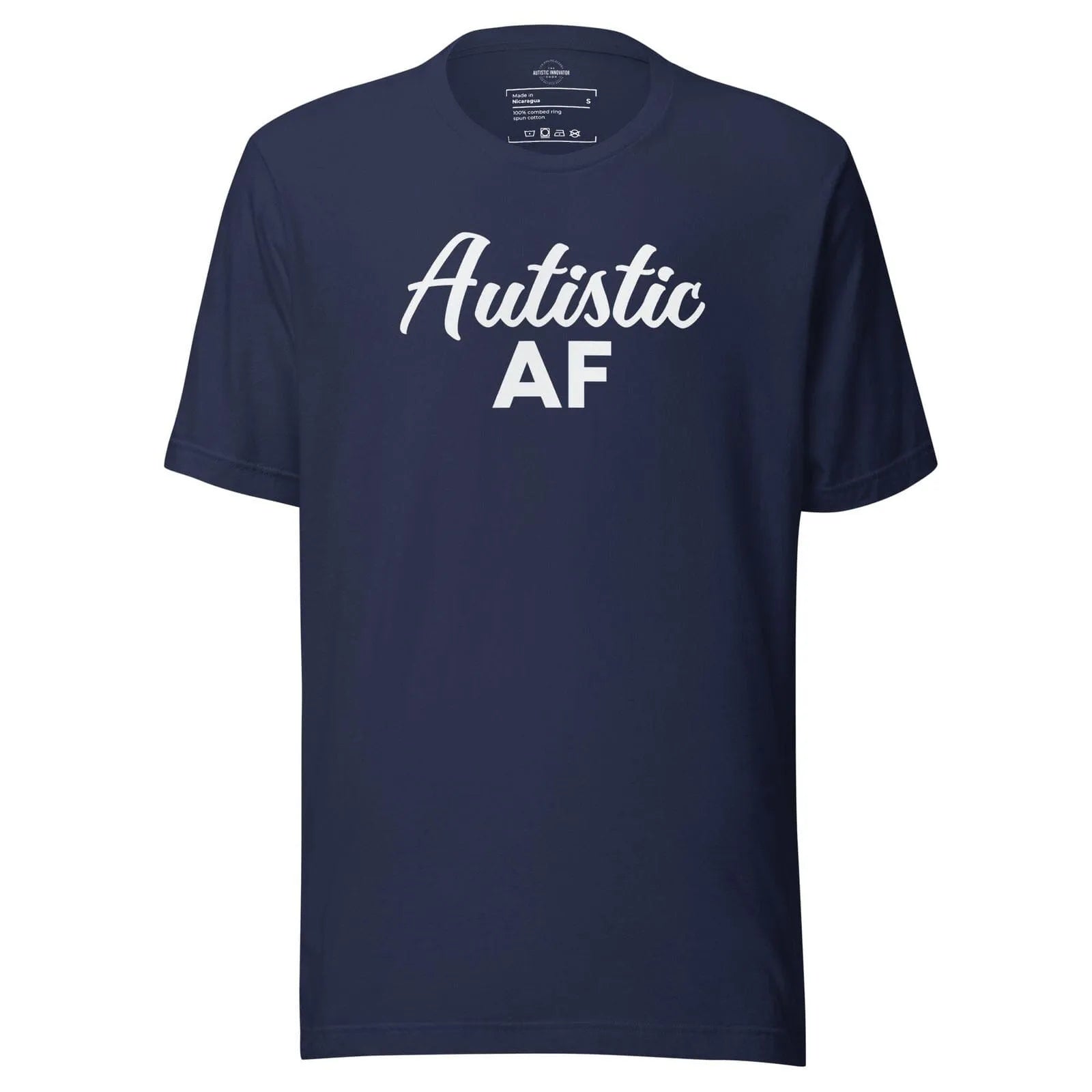 Autistic AF Unisex t-shirt Navy S