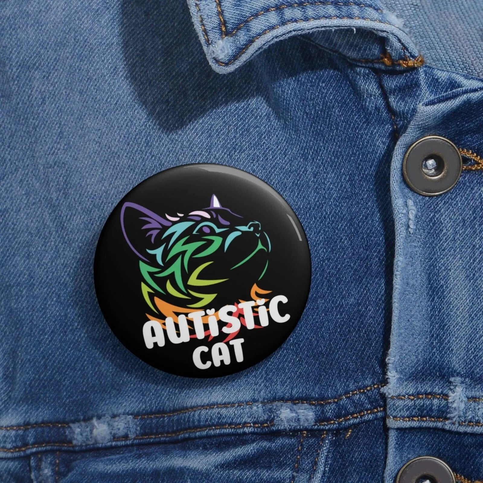 Autistic Cat Pin