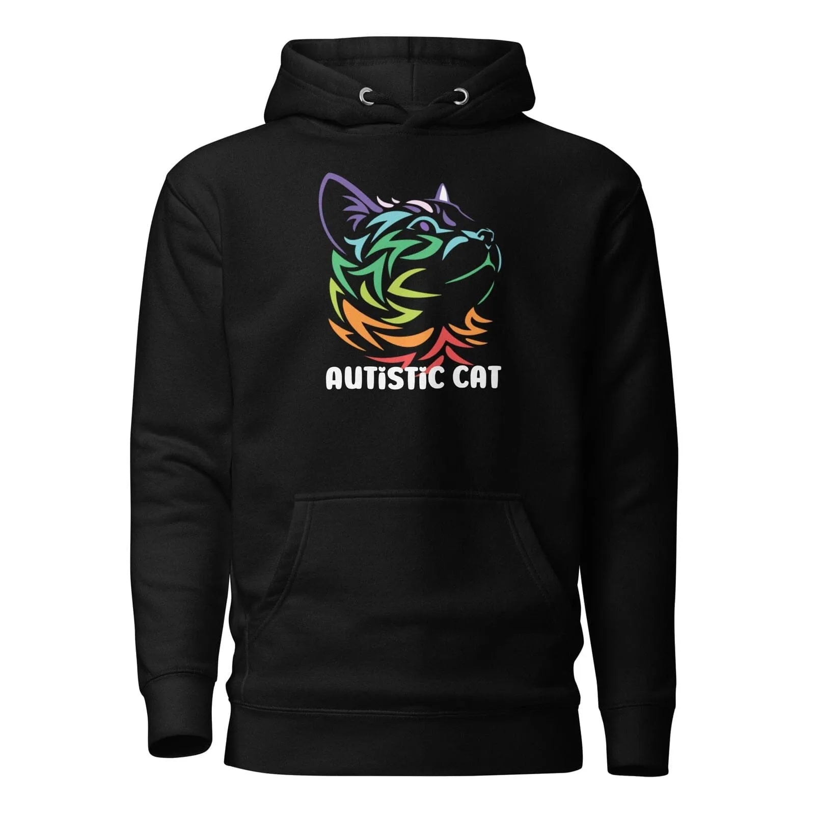 Autistic Cat Unisex Hoodie Black S