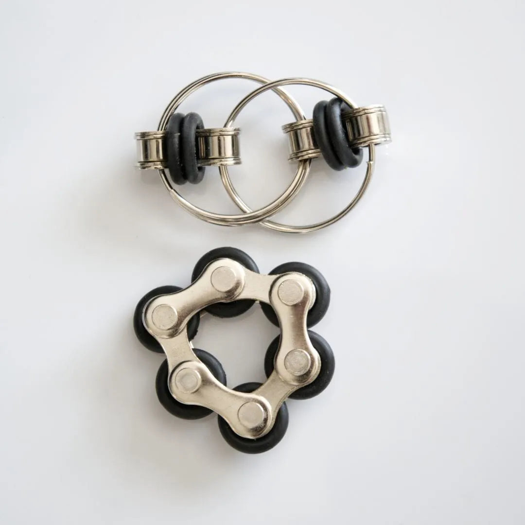 Bike Chain Fidget Toy Set Black