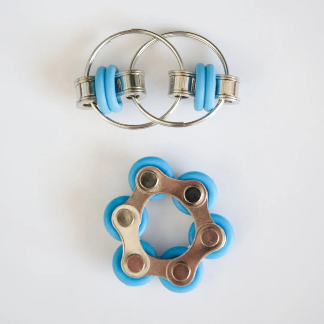Bike Chain Fidget Toy Set Turquoise