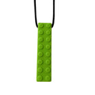 Block Pendant Chew Necklace Forest Green