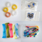 Bulk Fidget Toy Bundle (18 Fidgets) Golden Blue