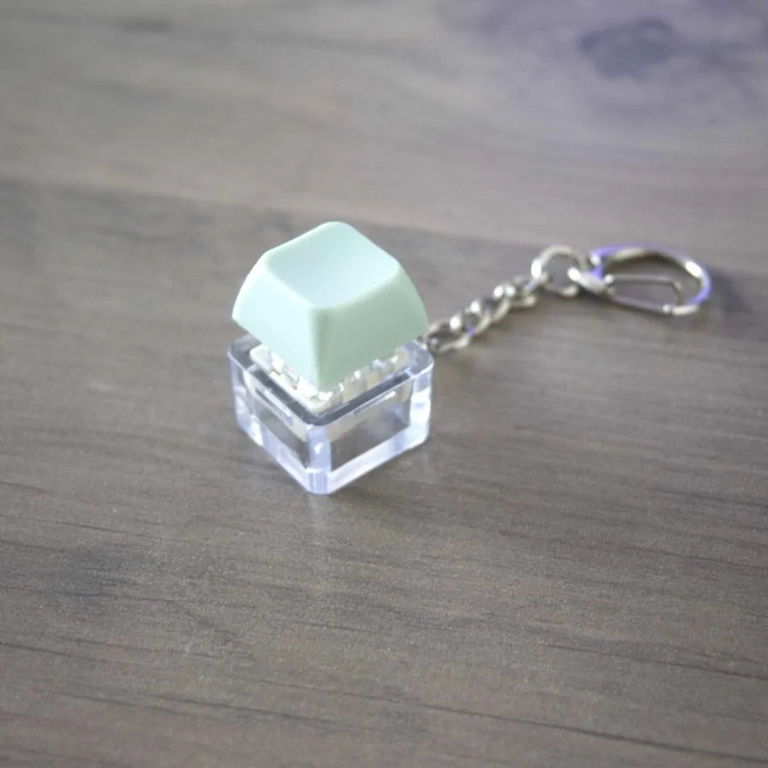 Colorful Keyboard Fidget Keychain Mint Green