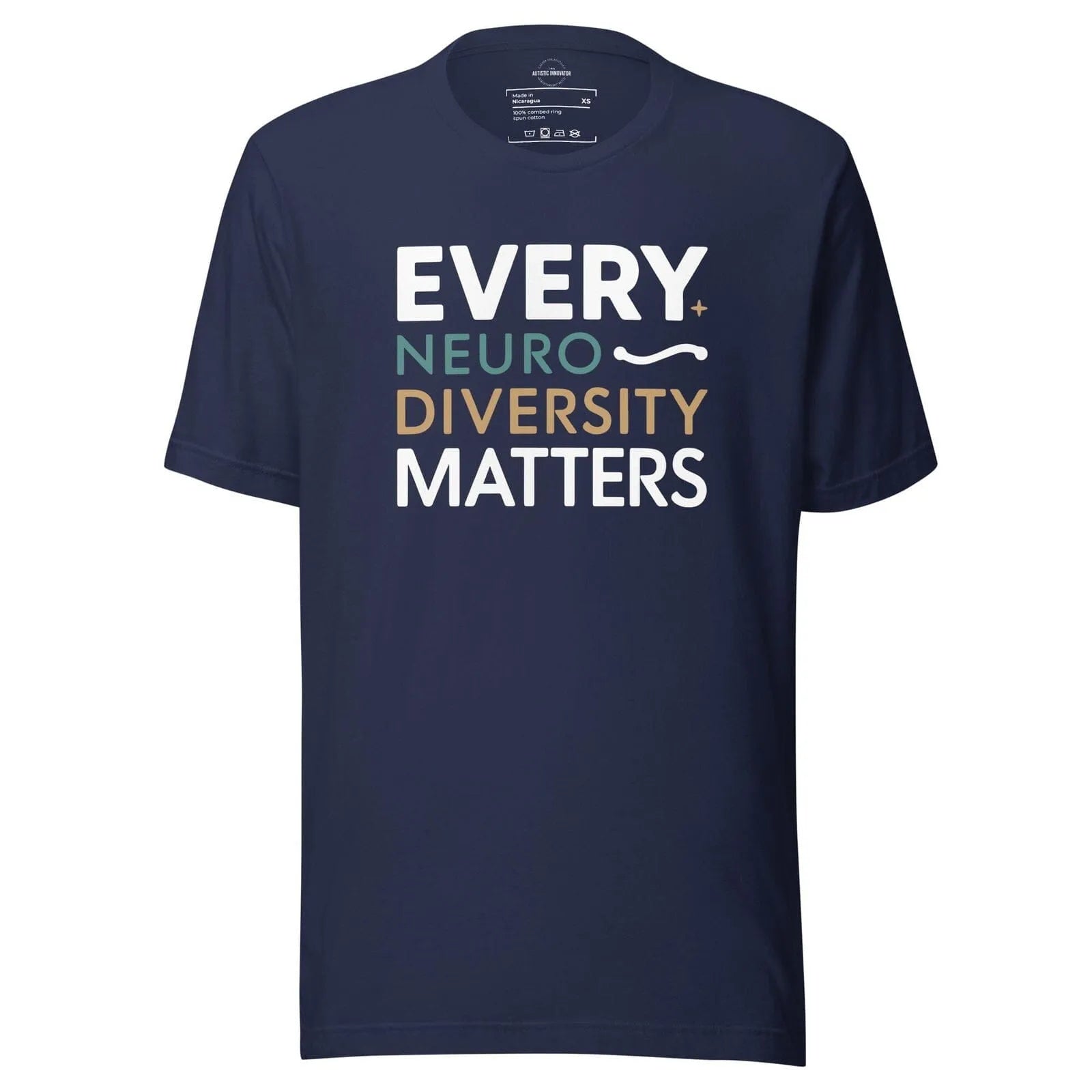 Every Neurodiversity Matters Unisex t-shirt Navy XS