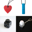 Hard Chewer Bundle + Fidgets Red Blue All Black