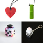 Hard Chewer Bundle + Fidgets Red Green Paint Splatter