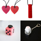 Hard Chewer Bundle + Fidgets 2 Pack Red Blush Pink
