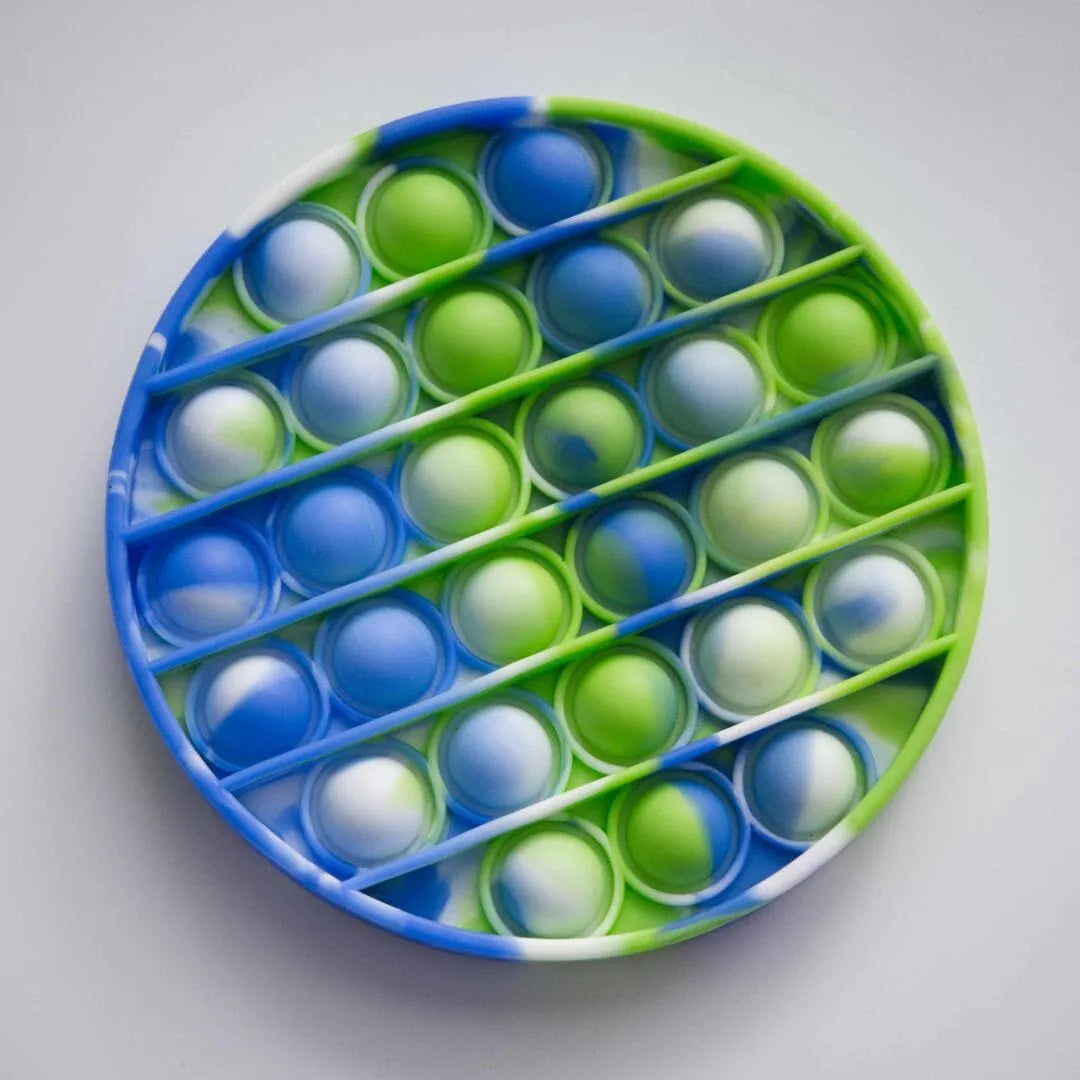 Bubble Wrap Fidget Toy (Large) Blue & Green Circle