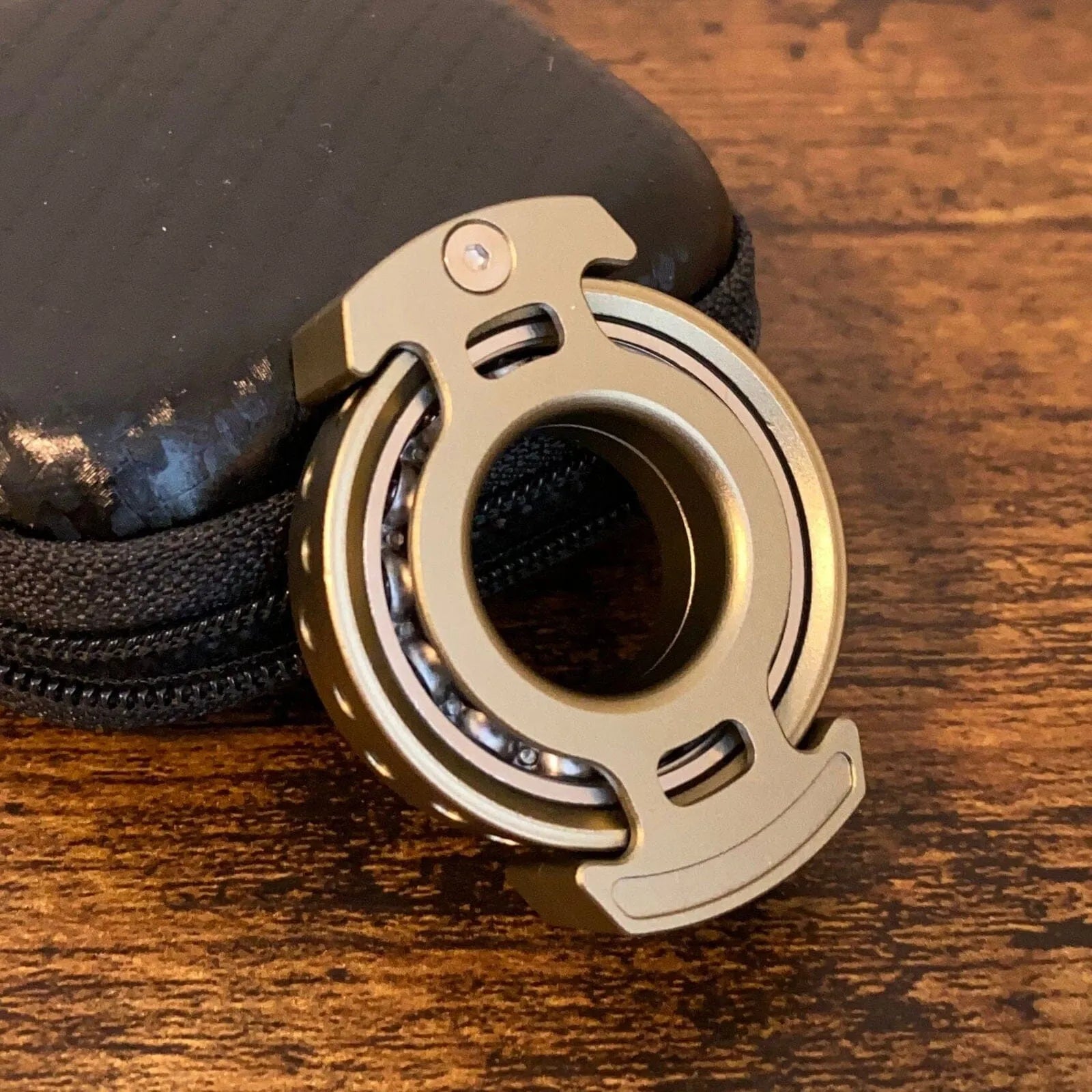 Metal Fingertip Fidget Spinner Stim Toy Light Grey