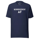 Neurodivergent AF Unisex t-shirt Navy XS