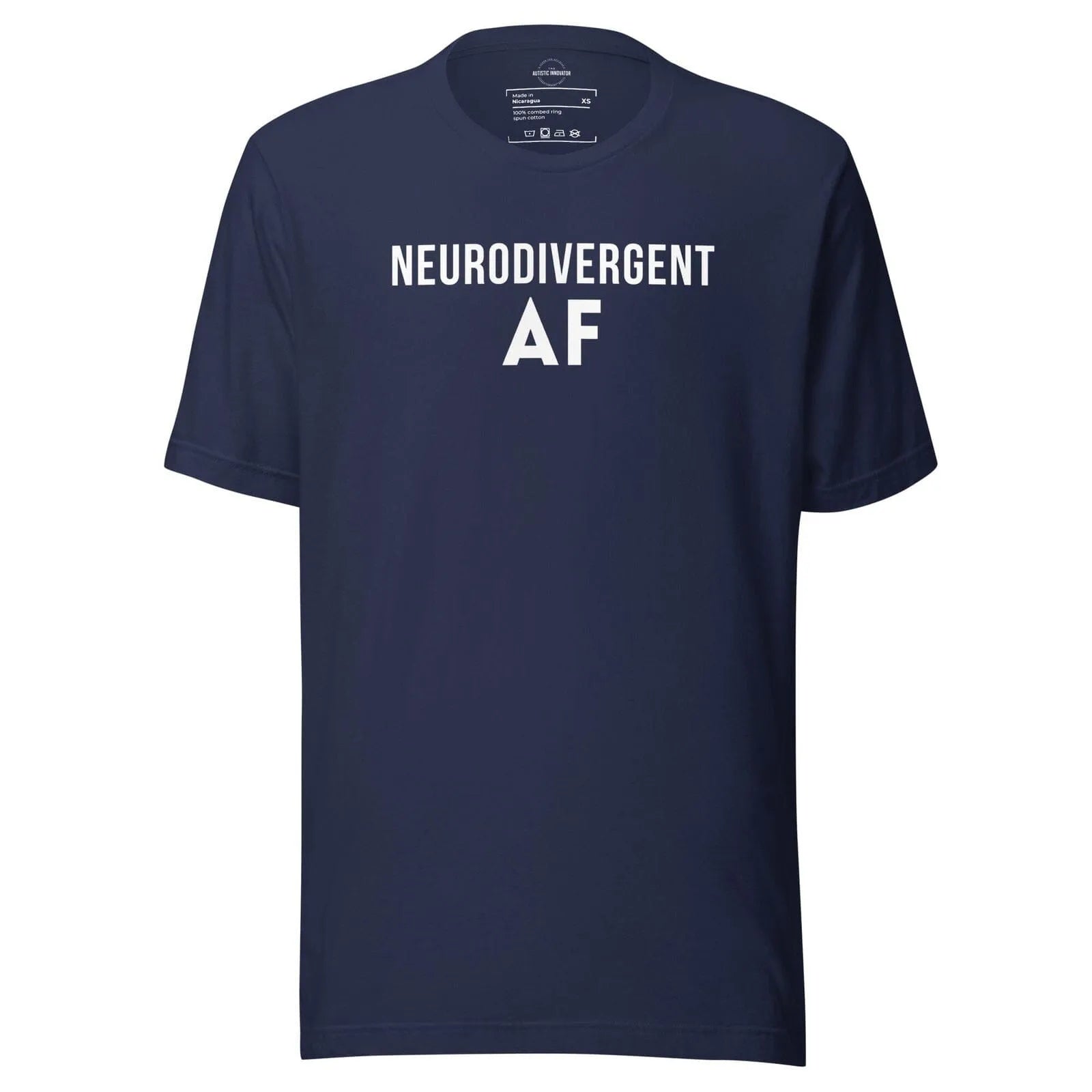 Neurodivergent AF Unisex t-shirt Navy XS