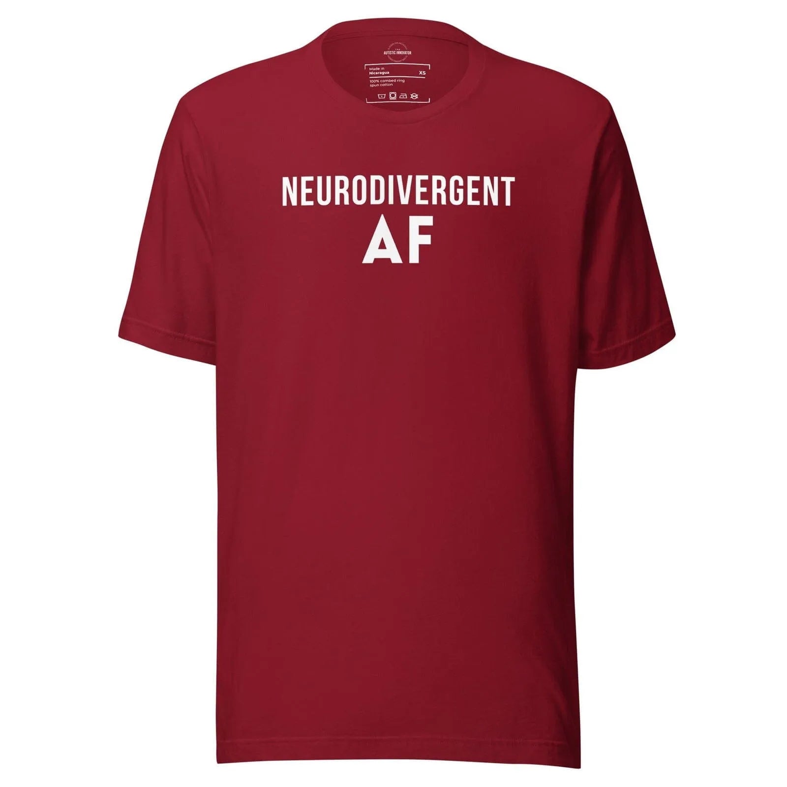 Neurodivergent AF Unisex t-shirt Cardinal XS