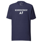 Neurodivergent AF Unisex t-shirt Heather Midnight Navy XS