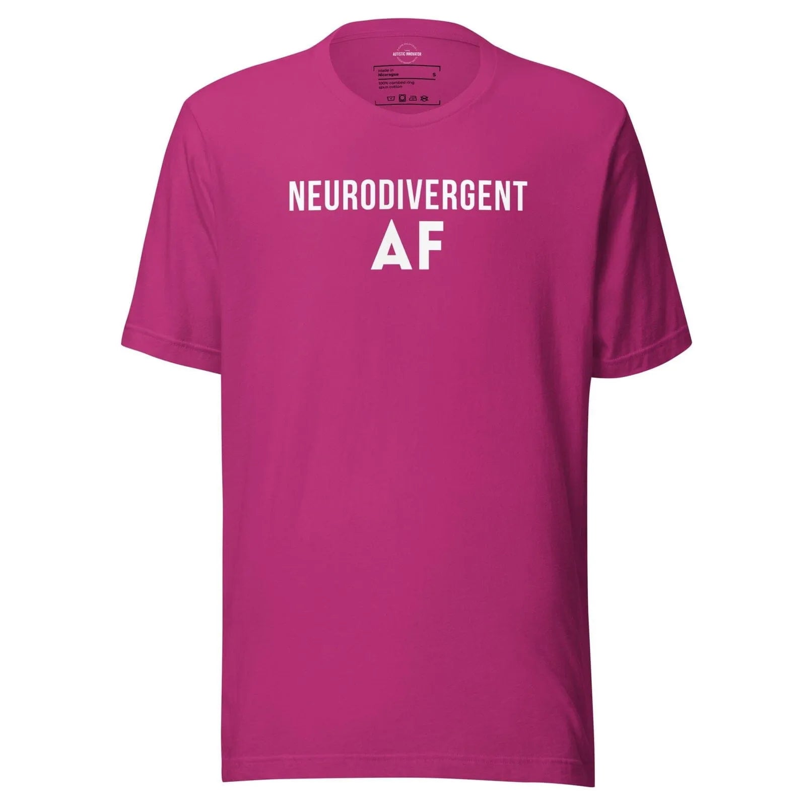 Neurodivergent AF Unisex t-shirt Berry S