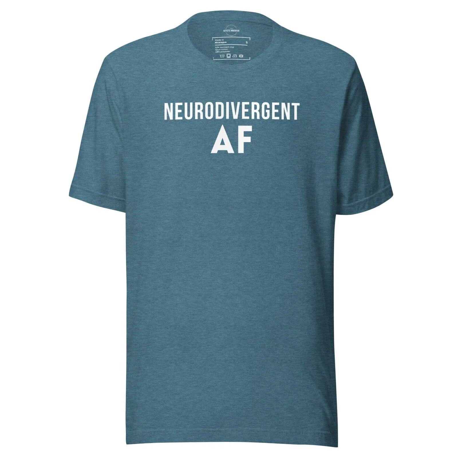 Neurodivergent AF Unisex t-shirt Heather Deep Teal S