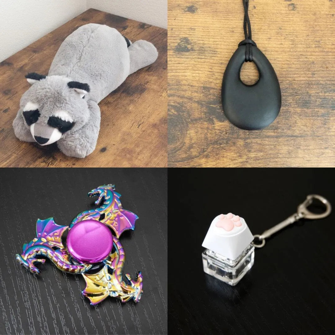 Raccoon Plush With Chewelry + Fidgets Bundle Black Dragon (Limited Edition)