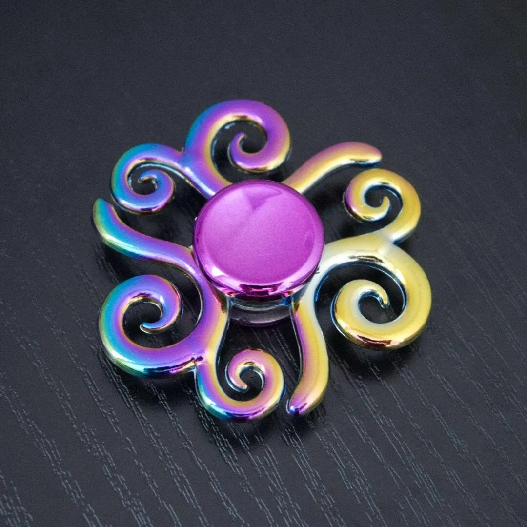 Rainbow Fidget Spinner Swirl