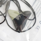 Shark Tooth Pendant Chew Necklace Black & Army Green