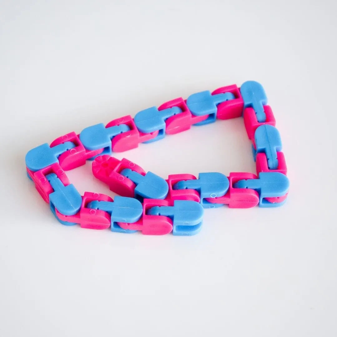Snap and Click Fidget Toy Blue & Pink