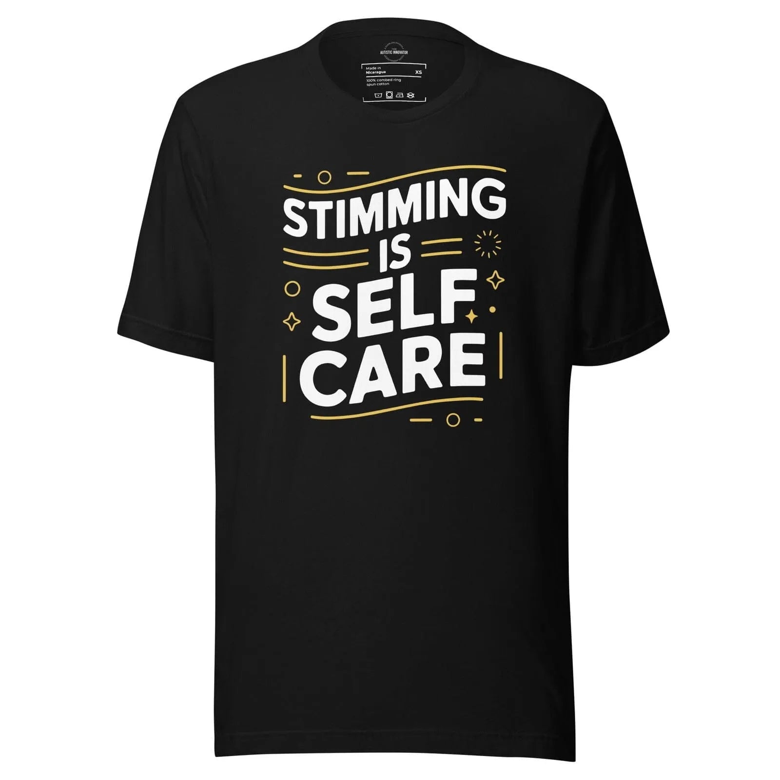Stimming is Self Care Unisex t-shirt Black XS