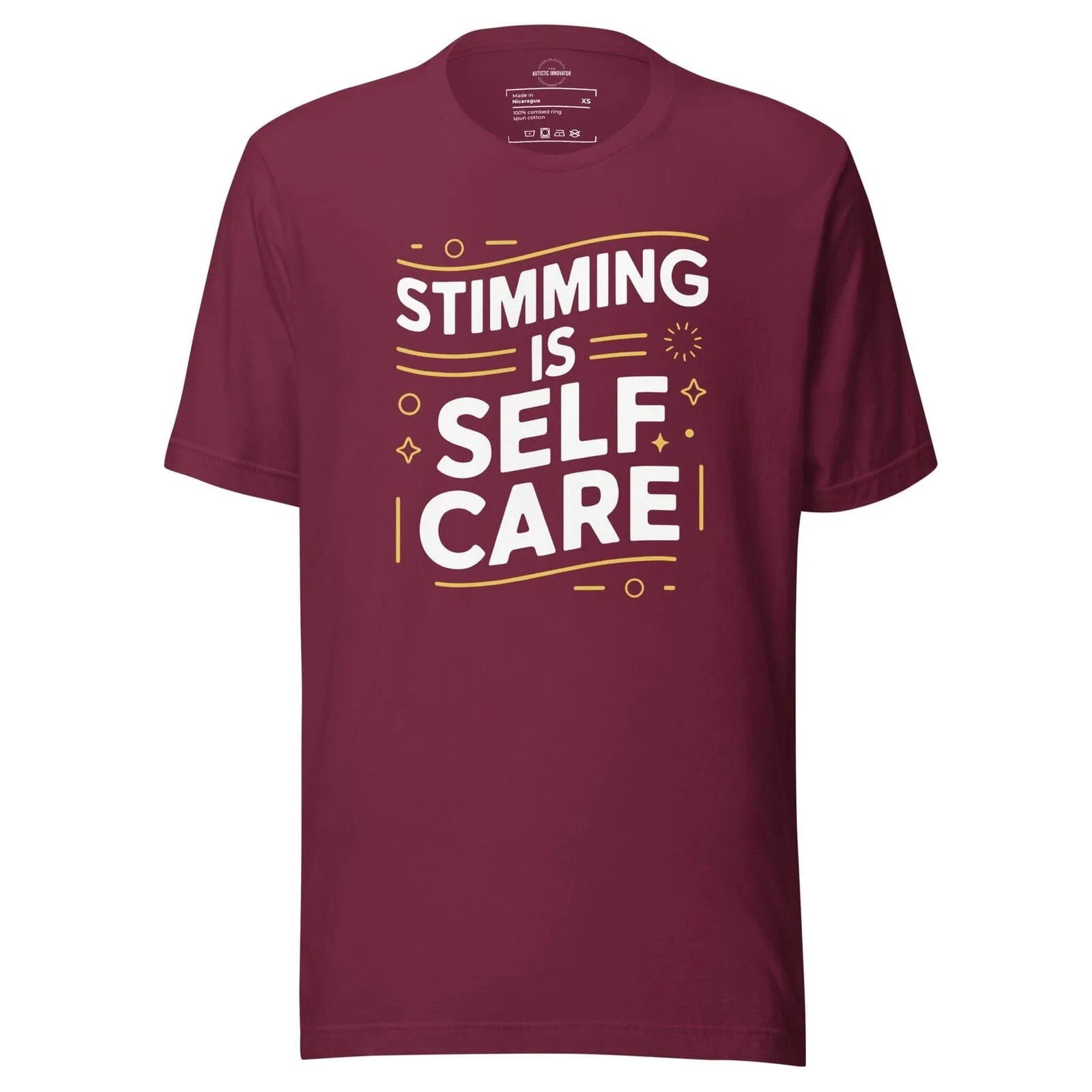Stimming is Self Care Unisex t-shirt Maroon XS