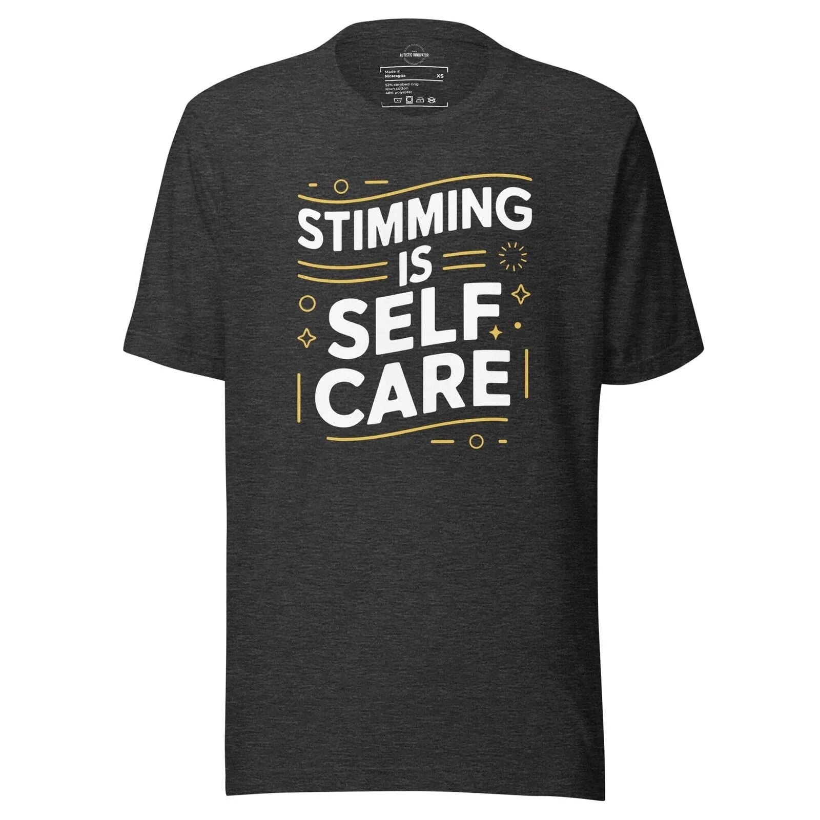 Stimming is Self Care Unisex t-shirt Dark Grey Heather XS