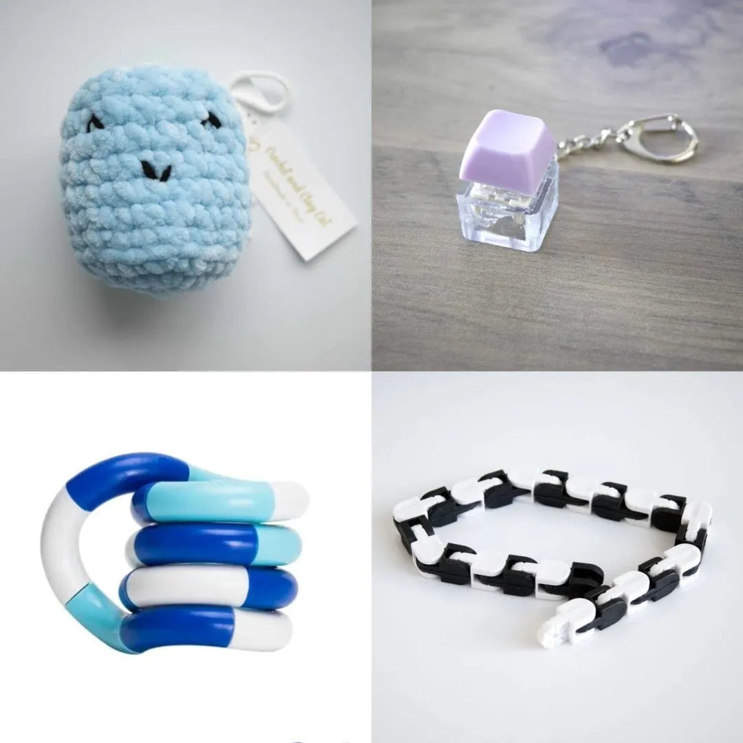 Stress Mallow by Crochet and Clay Cat + Fidgets Bundle