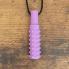 Textured Pendant Chew Necklace Purple
