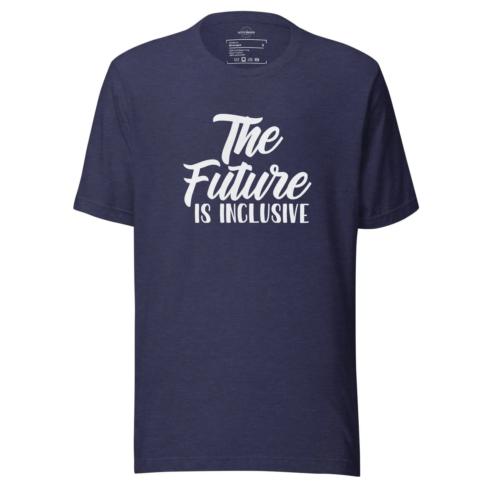 The Future is Inclusive Unisex t-shirt Heather Midnight Navy S
