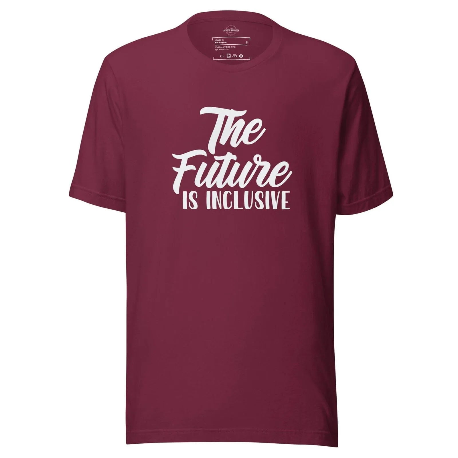 The Future is Inclusive Unisex t-shirt Maroon S